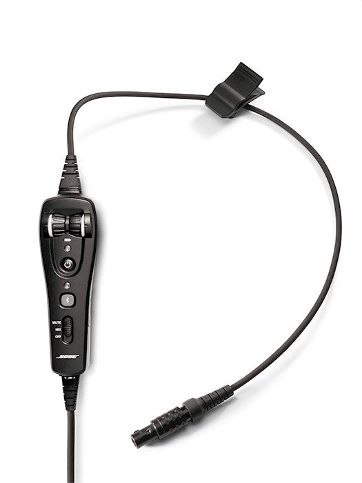 Bose A20 Aviation Headset Cable Assembly - Bluetooth - Aircraft Powered - Straight Cord - 6-Pin LEMO Plug