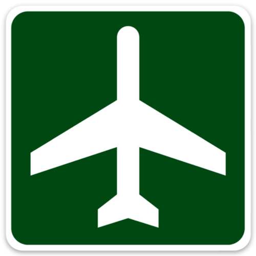 "Airport Ahead" Sticker