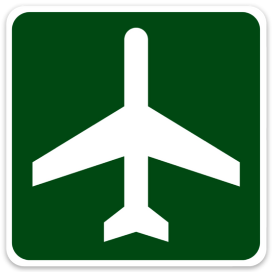 "Airport Ahead" Sticker