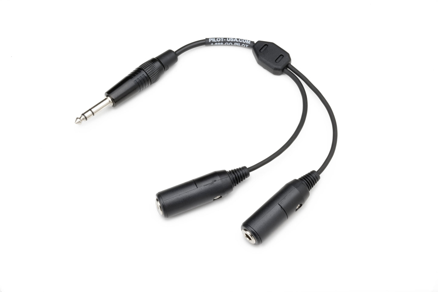 Pilot Communications - GA (Twin Plugs) Headset Adapter to (.25) Single Plug