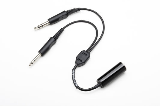 Pilot Communications - (.25) Single Plug Headset Adapter to GA (Twin Plugs)