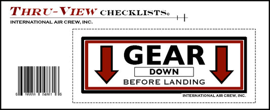Thru-View - Gear Down Decal