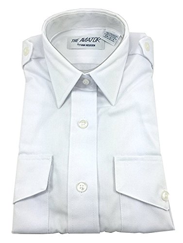 Van Heusen Aviator Shirt - Womenâ€™s Long Sleeve - White