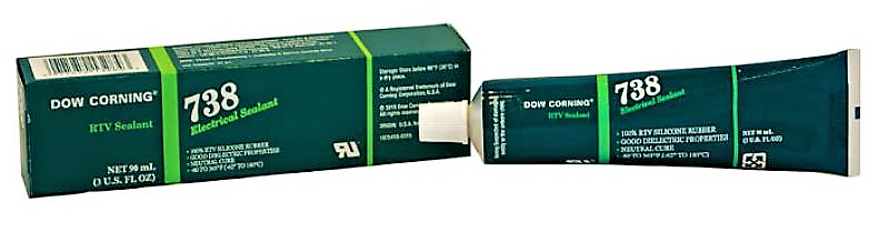 Dow Corning RTV738 Electrical Silicone Sealant - 3oz - White