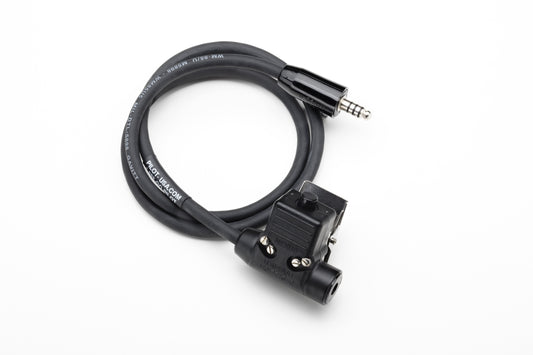 Pilot Communications - Helicopter Ground Crew Extension Cable W/PTT  (3 ft)