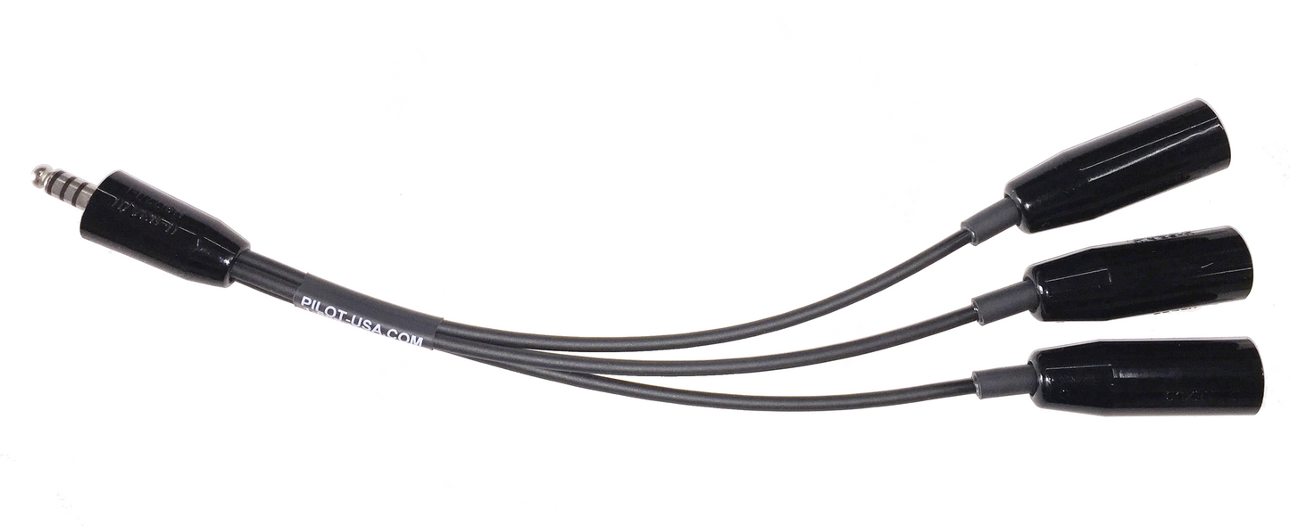Pilot Communications - Triple Helicopter Headset Adapter