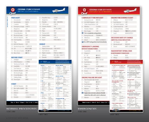 QRef - Beechcraft Bonanza A36/G36 300HP - Checklist Card