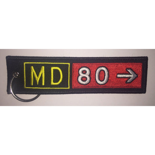 Embroidered Classic MD-80 Keychain