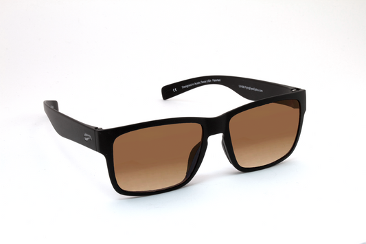 Flying Eyes Osprey Sunglasses - Matte Black Frames - Gradient Copper Lenses