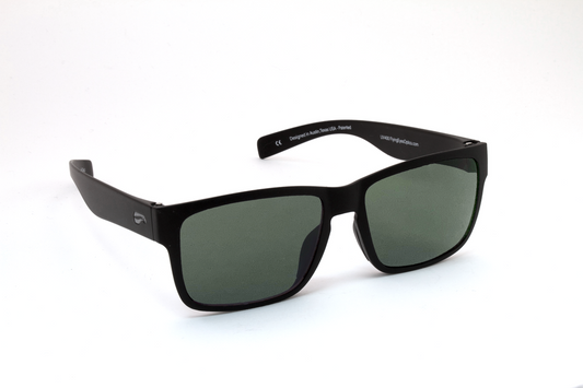 Flying Eyes Osprey Sunglasses - Matte Black Frames - Neutral Green Lenses