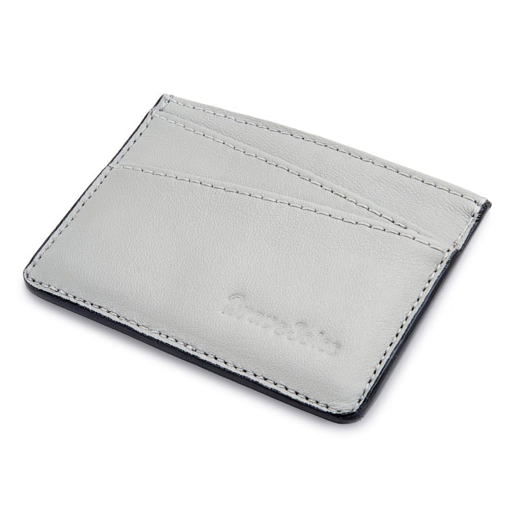 Upcycled Plane Seat Leather Cardholder Wallet - Gray