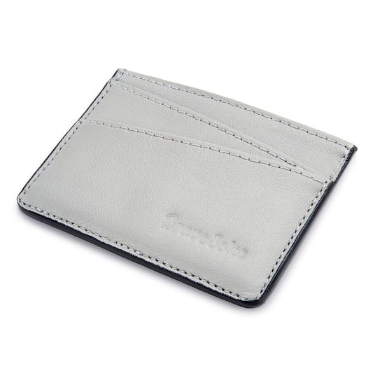 Upcycled Plane Seat Leather Cardholder Wallet - Gray