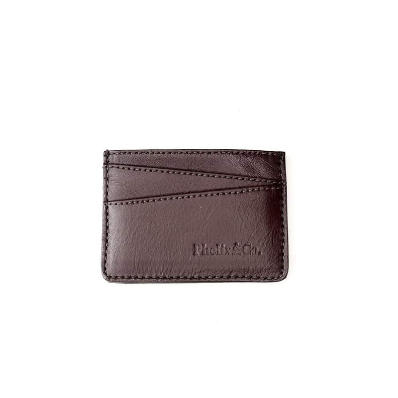 Upcycled Plane Seat Leather Cardholder Wallet - Burgundy