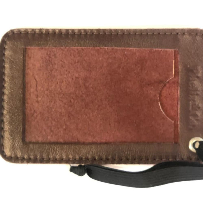 Upcycled Plane Seat Leather Luggage Tag - Burgundy