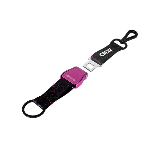 Novah Double Sided Airplane Seatbelt Keychain - Pink and Black