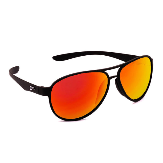 Flying Eyes Cooper Aviator - Matte Black - Mirrored Rose