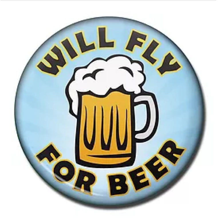 Fridge Magnet - Will Fly for Beer – Fallon Pilot Shop