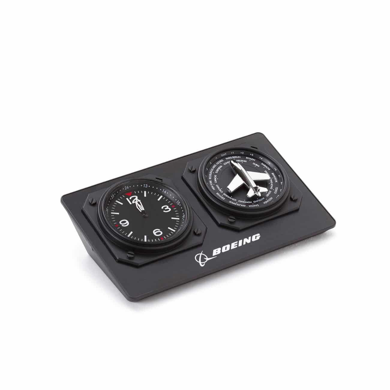 Boeing World Time Desk Clock with Plane