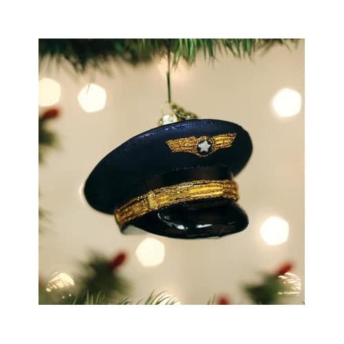Old World Christmas Pilot's Cap Ornament