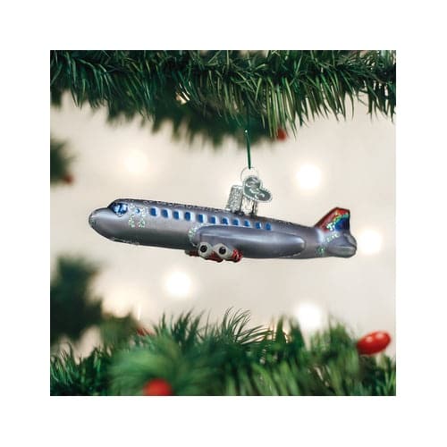 Old World Christmas Passenger Plane Ornament