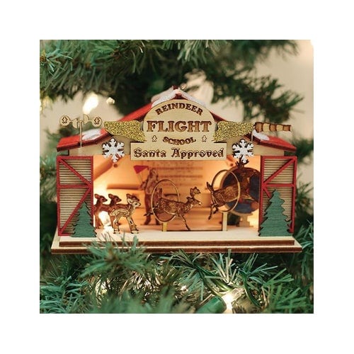 Old World Christmas Reindeer Flight School Ornament