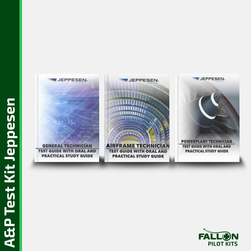 A&P Test Kit – Jeppesen Oral & Practical Study Guides (General, Airframe & Powerplant)