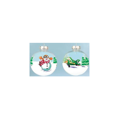 Ornament - Airplane Pilot & Snowman
