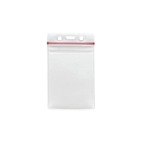 Vertical Badge Holder - Resealable Zip
