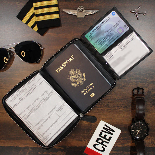 Pilot Document Holder v2 Real Leather Black