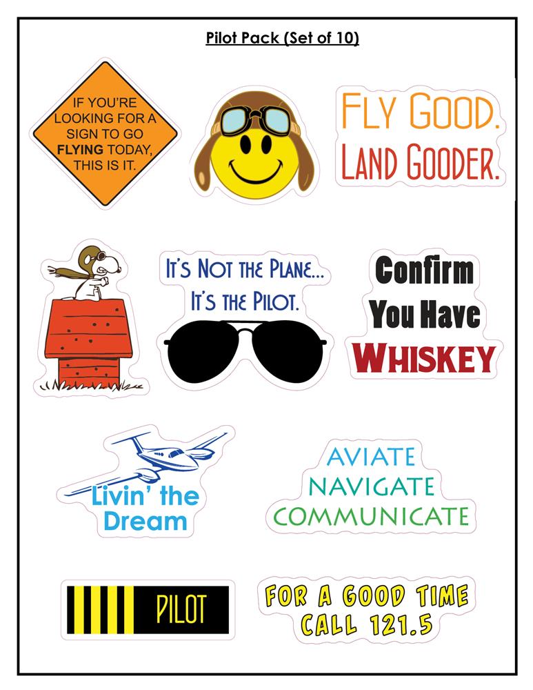 Vinyl Sticker Set - Pilot Pack