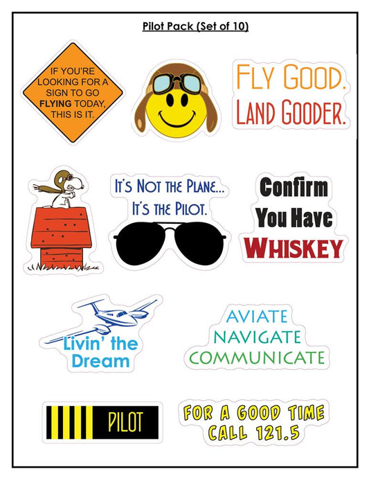Vinyl Sticker Set - Pilot Pack