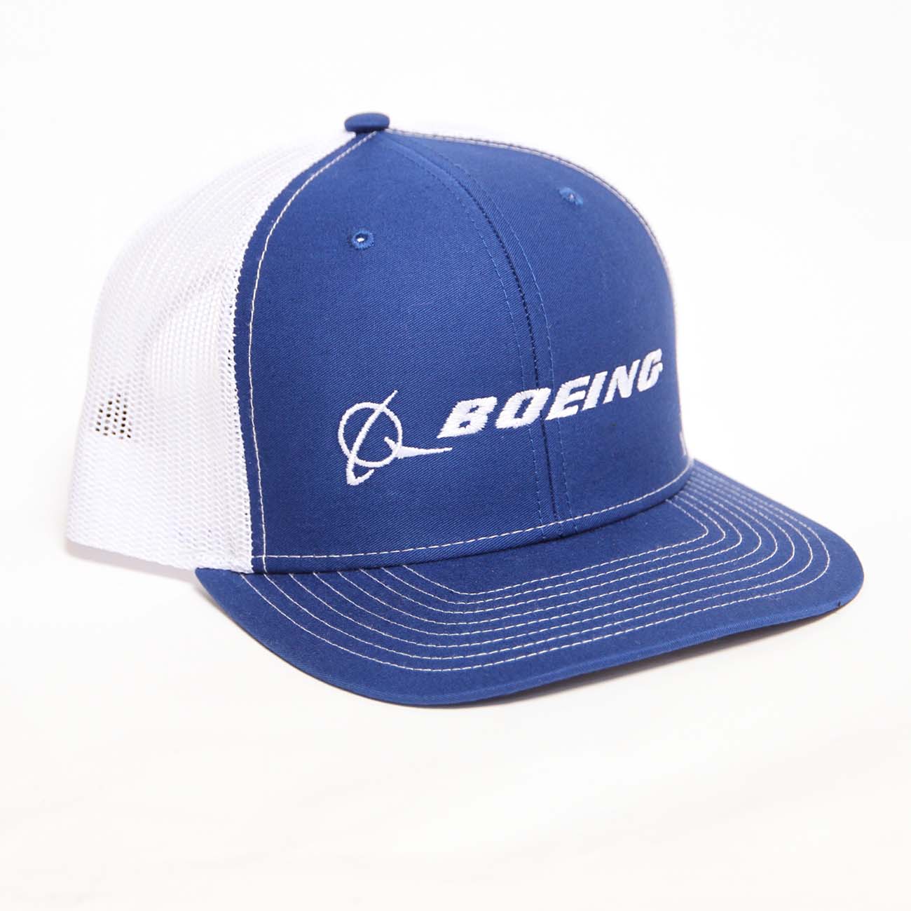 Boeing Signature Logo Trucker Hat - Royal Blue & White