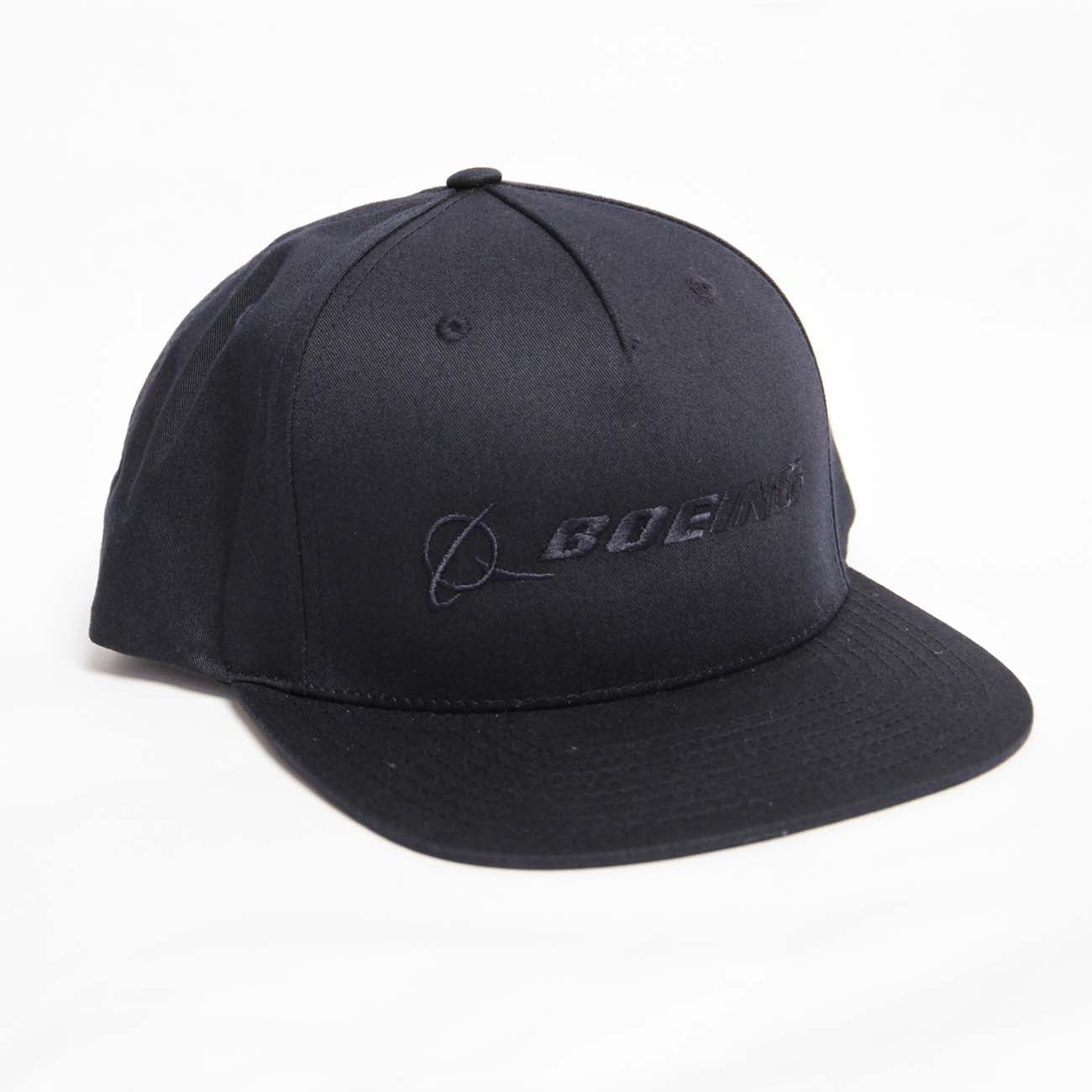 Boeing Signature Logo Flat Bill Hat - Navy