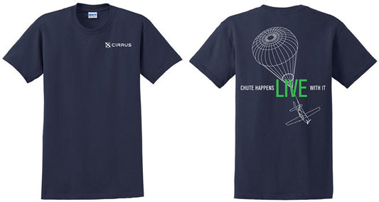 CIRRUS-07. MEN'S Gildan 100% Cotton T-Shirt NAVY