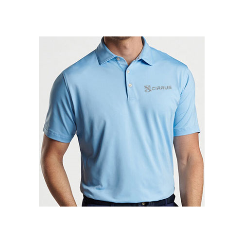 CIRRUS MEN'S Peter Millar Solid Performance Polo Light Blue - XL