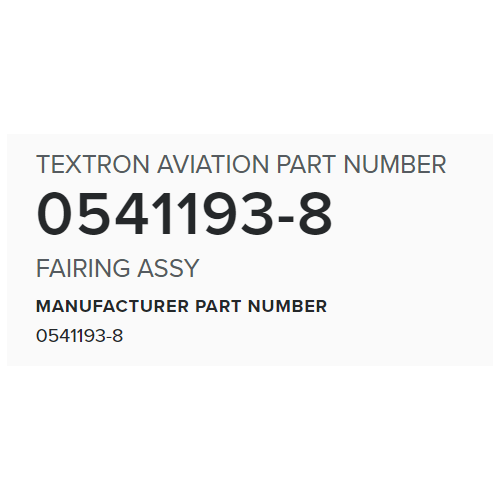 RH Gear Leg Fairing; RA-0541193-8