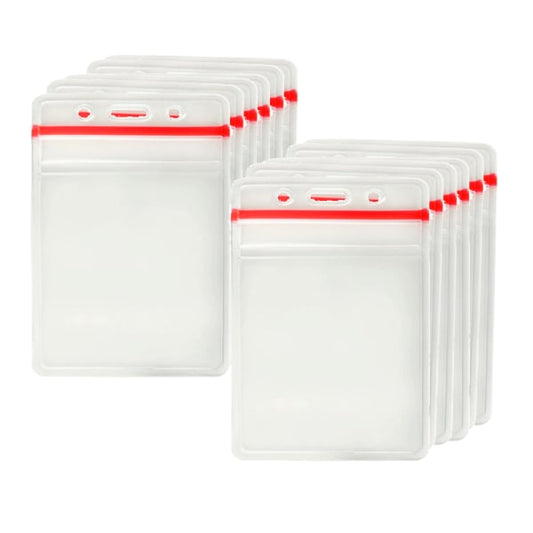 Novah Clear Vinyl Vertical Badge Holder-Pack of 50