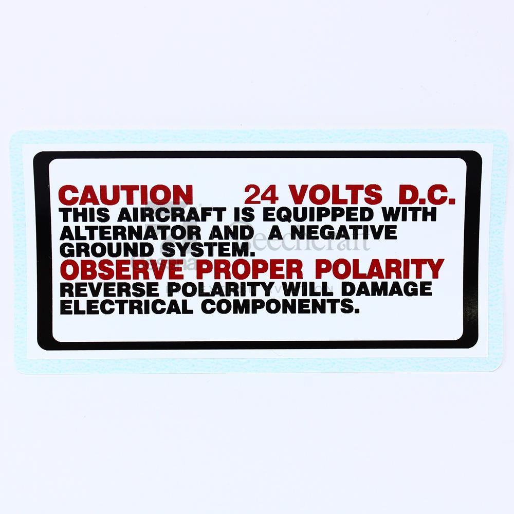 S4354-1 Placard Electrical alt for 1205024-2