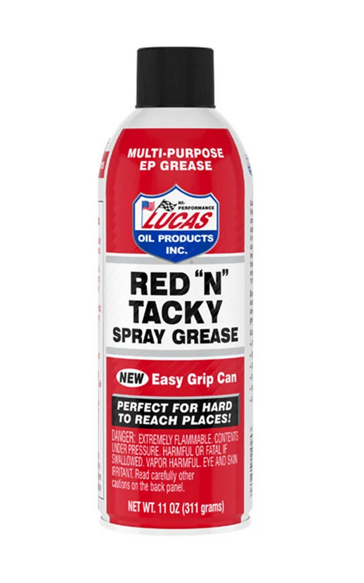 Lucas Oil 11025 Red "N" Tacky Grease Aerosol - 11 Ounce