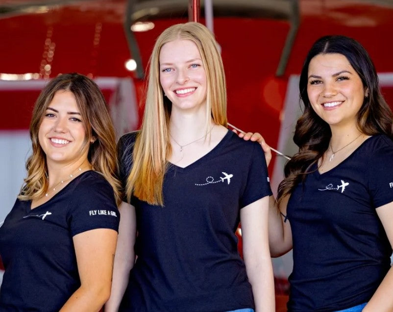 Fly Girls Aviation V Neck Shirt