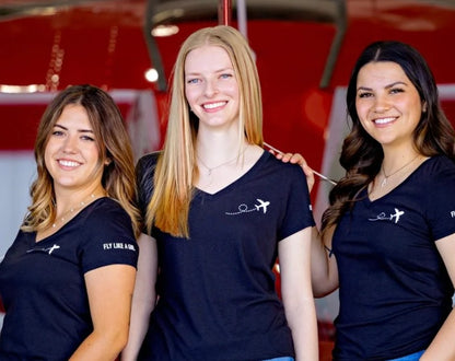 Fly Girls Aviation V Neck Shirt