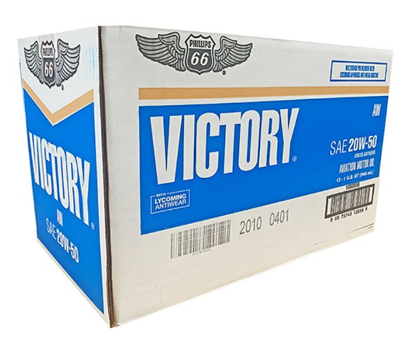 Phillips Victory Aviation Oil 20W-50 CASE of 12