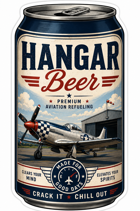 Hangar Beer Aviation Sticker