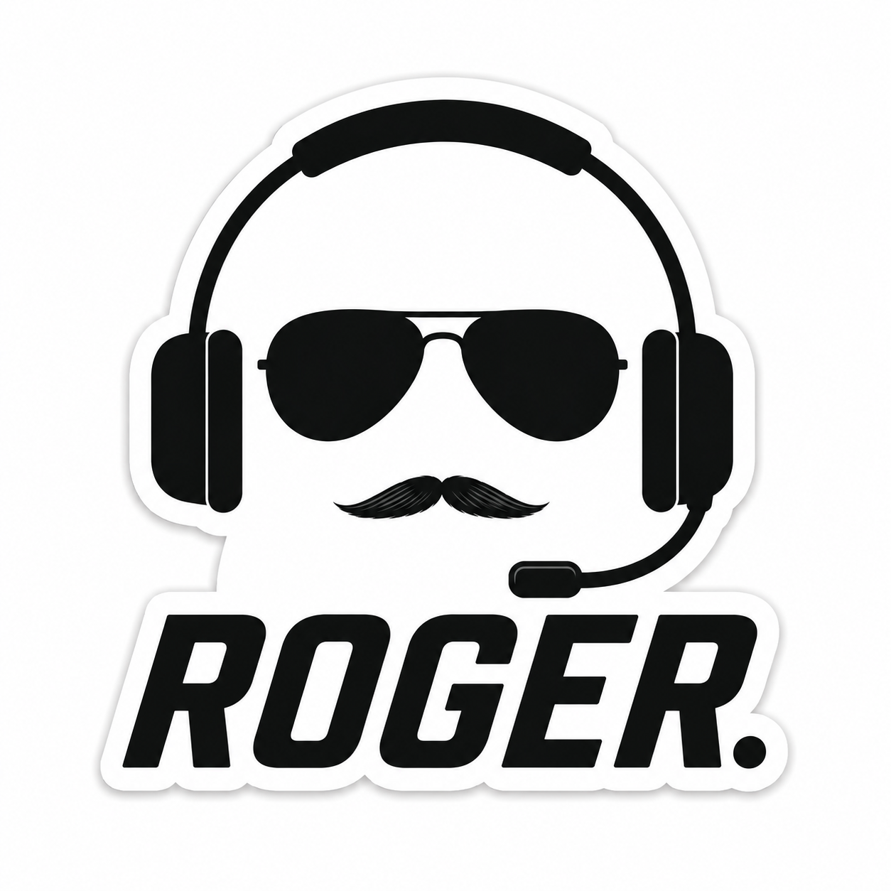 Roger. Aviation Sticker