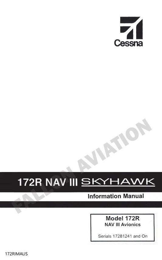 Cessna 172R NAV III G1000 Pilot's Information Manual