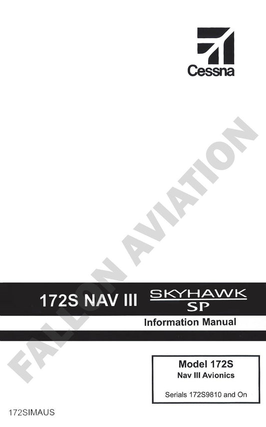 Cessna 172S NAV III G1000 Pilot's Information Manual