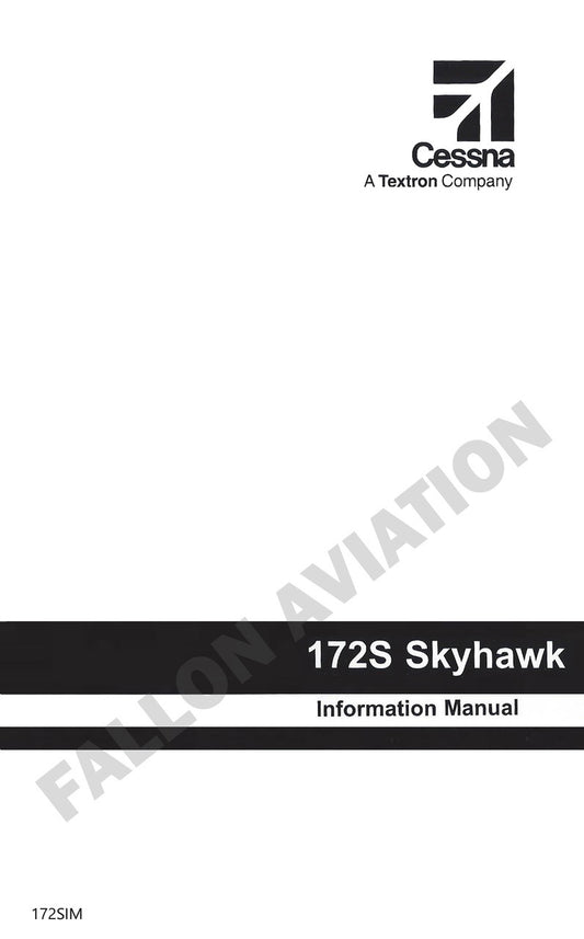 Cessna 172S Skyhawk 1998 & On Pilot's Information Manual