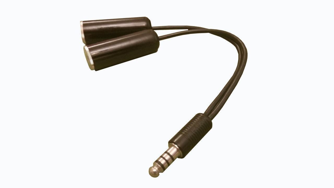 EZ-Flite GA Dual Plug to Helicopter Headset Adapter