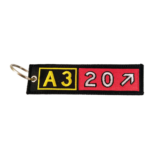 Embroidered Airbus A320 Keychain