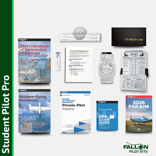 Student Pilot Pro Kit – FAA Training Books, E6-B, Plotter & Fuel Tester